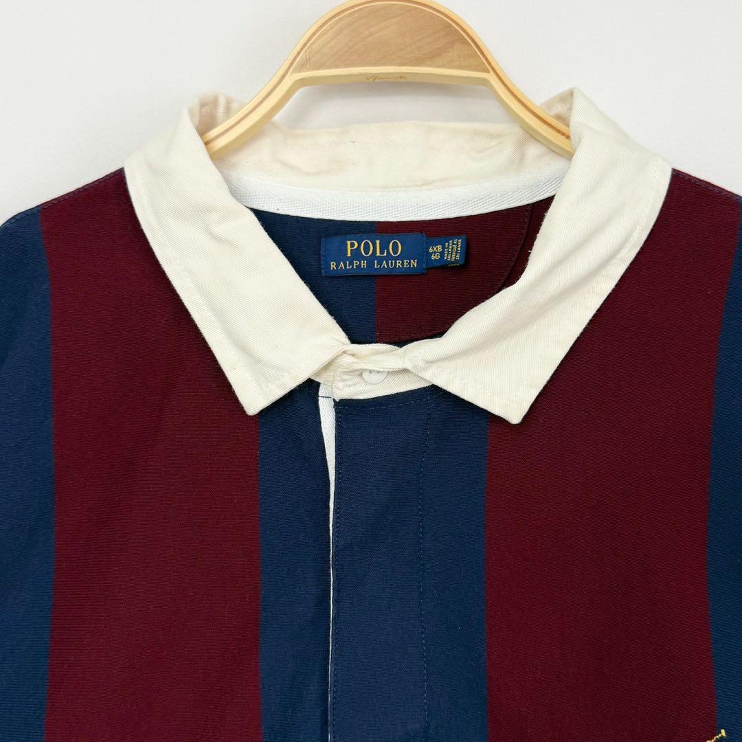 POLO RalphLauren 太ストライプ ラガーシャツ 大きいサイズS41