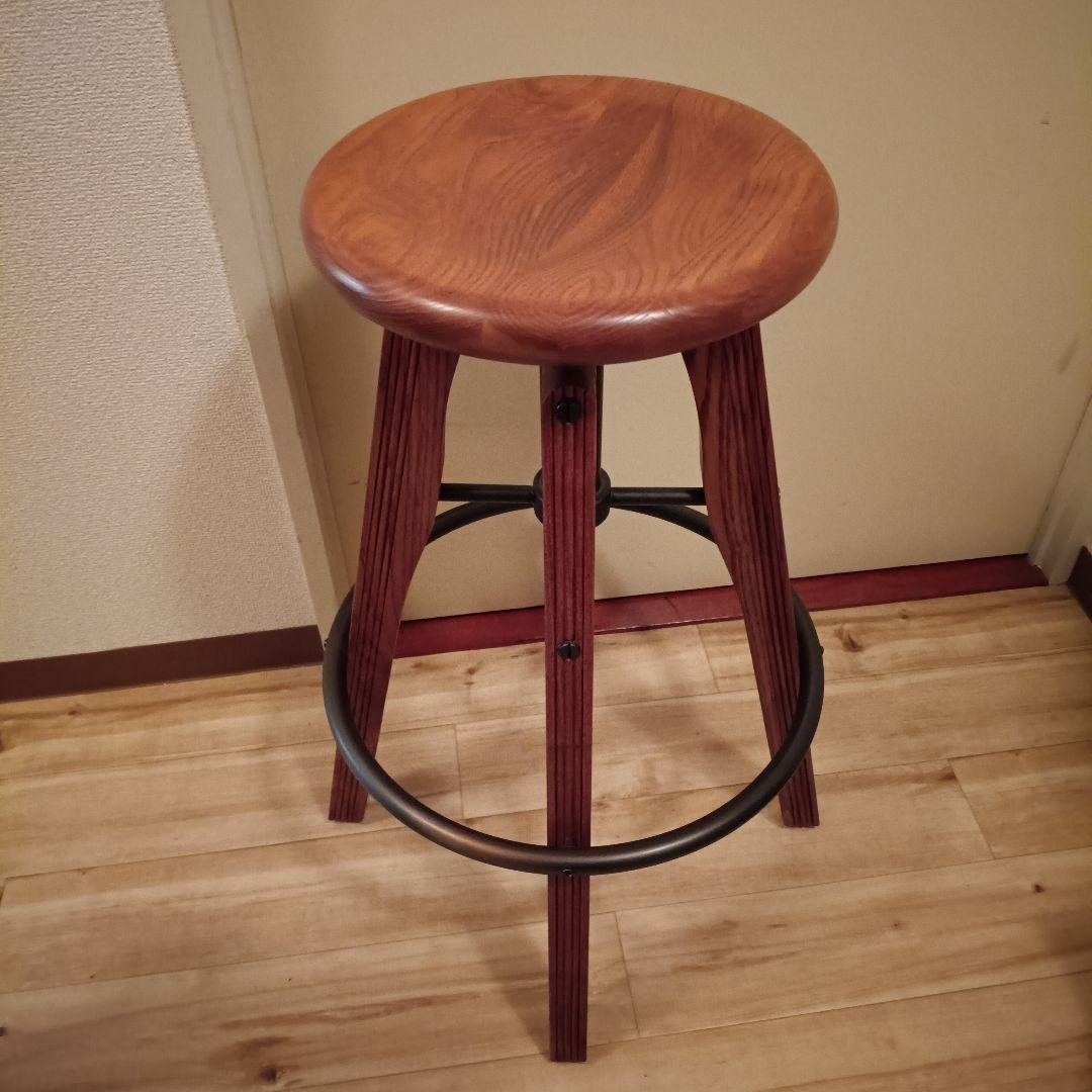 ACME irvin high stool スツール　木製　アイアン　調整可能