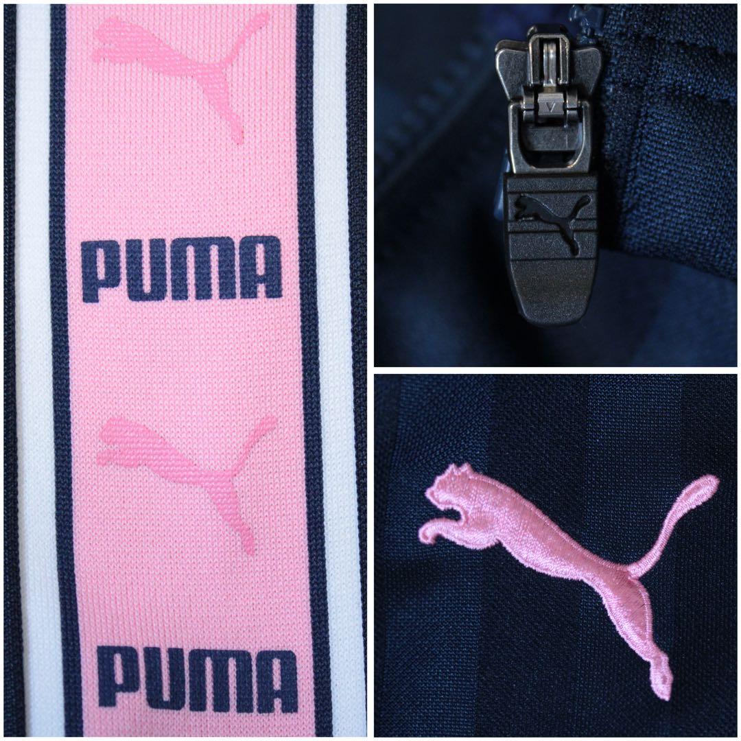 00s PUMA プーマ 上下 セットアップジャージ ピンク 紺 SS Y2K