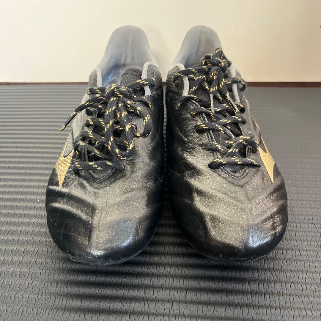 Mizuno レビュラ2V1 Japan カンガルー25.5 ブラック/ゴールド