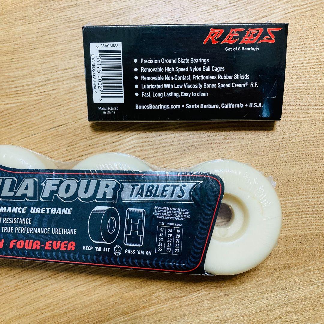 新品 SPITFIRE F4 54mm 101DURO ボーンズREDS スケボ