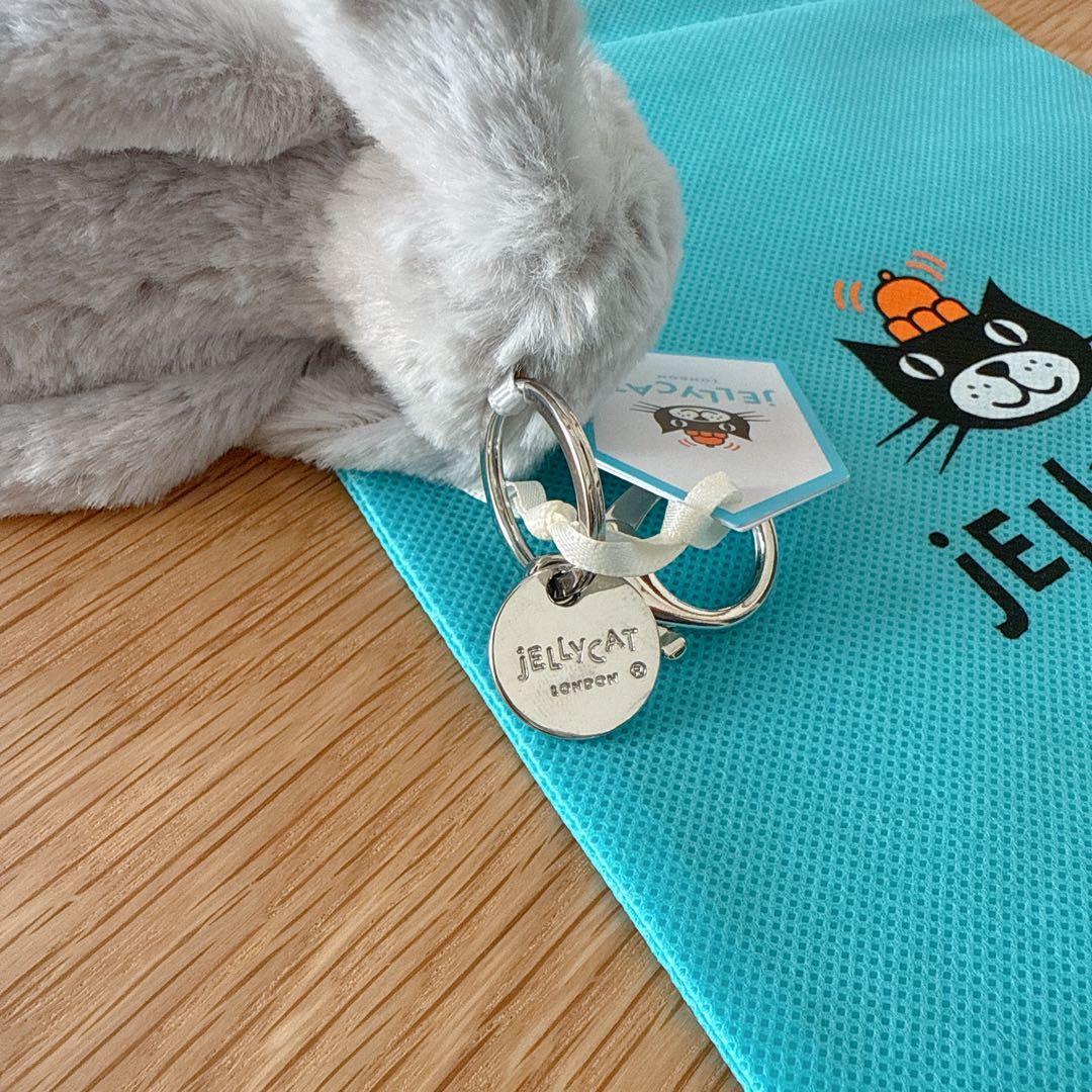  ジェリーキャット　うさぎキーホルダー　うさぎ　グレー　正規品