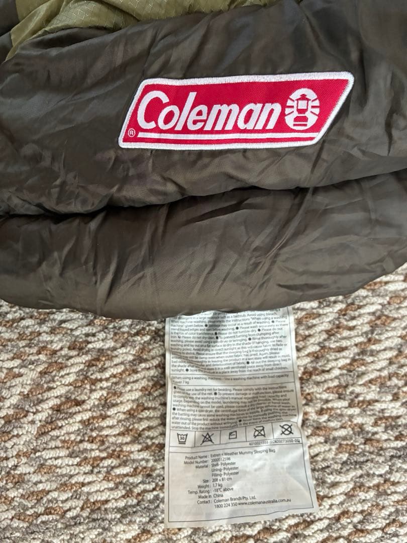コールマン　スリーピングバッグ　エクストリーム