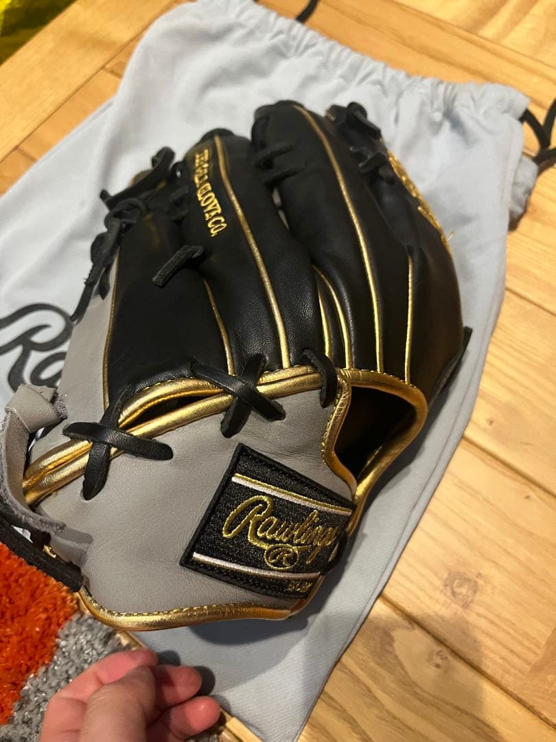【Mm 】Rawlings 軟式グローブ(外野手用)袋付き