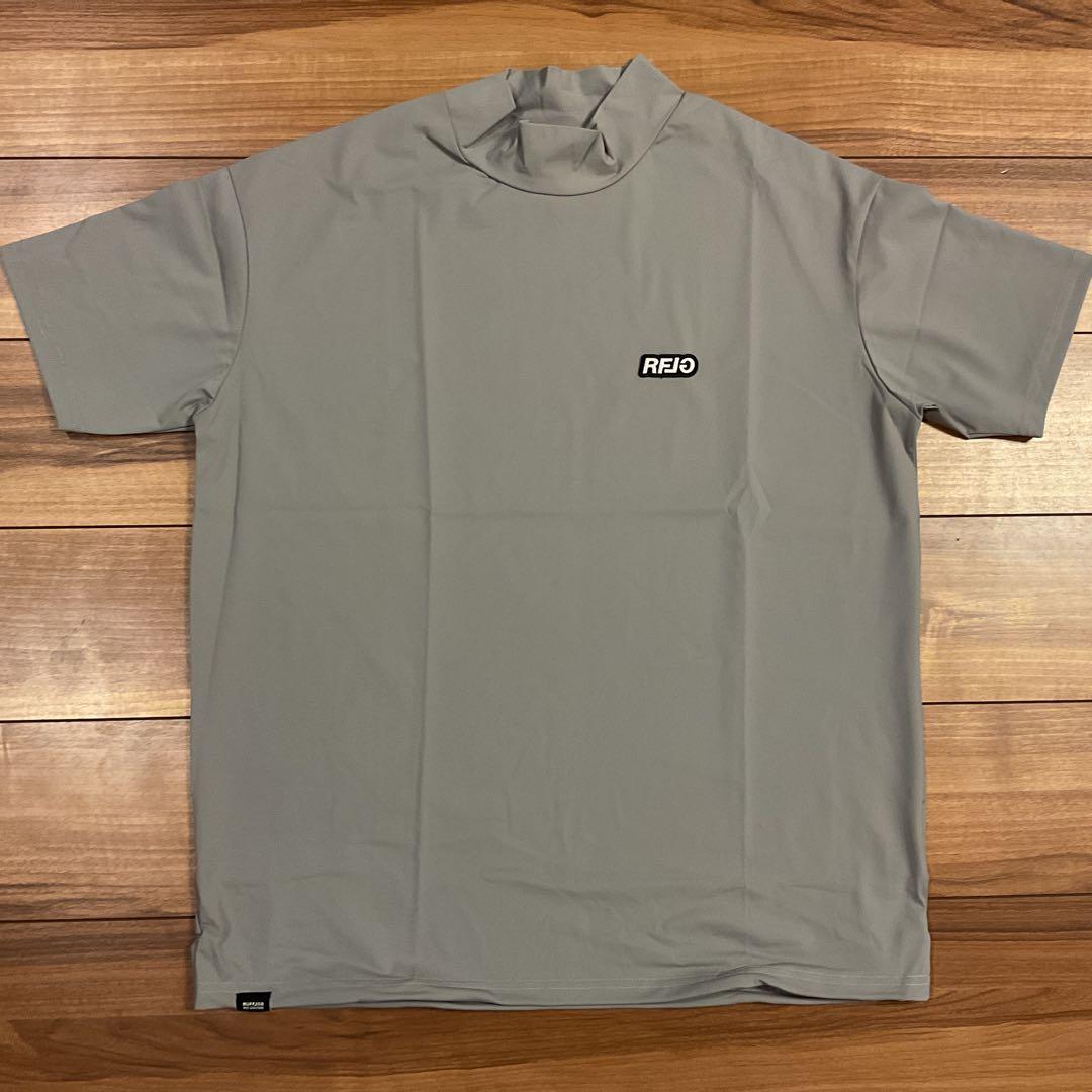 RFLG BACK LOGO MOCK NECK TEE サイズL　グレー