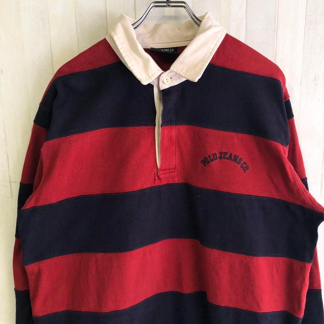 POLO ポロ ラルフローレン ポロジーンズ　ボーダー　ラガーシャツ　古着