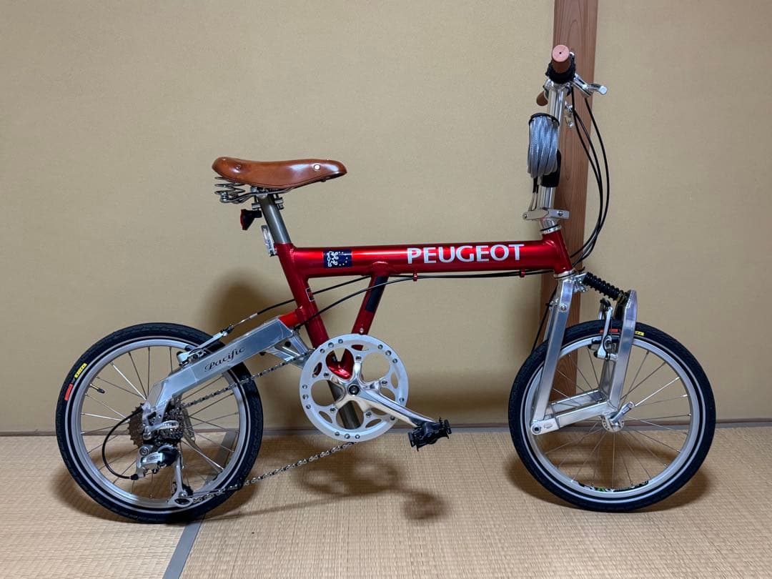 PEUGEOT 折りたたみ自転車 レッド／ポリッシュ