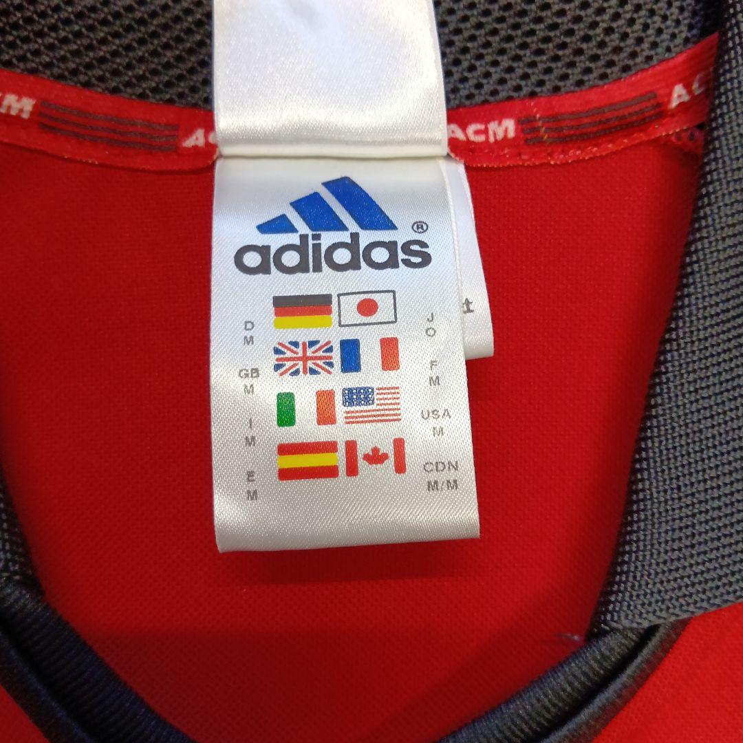 マルディーニ　adidas ACミラン 01/02 3rdユニフォーム 赤