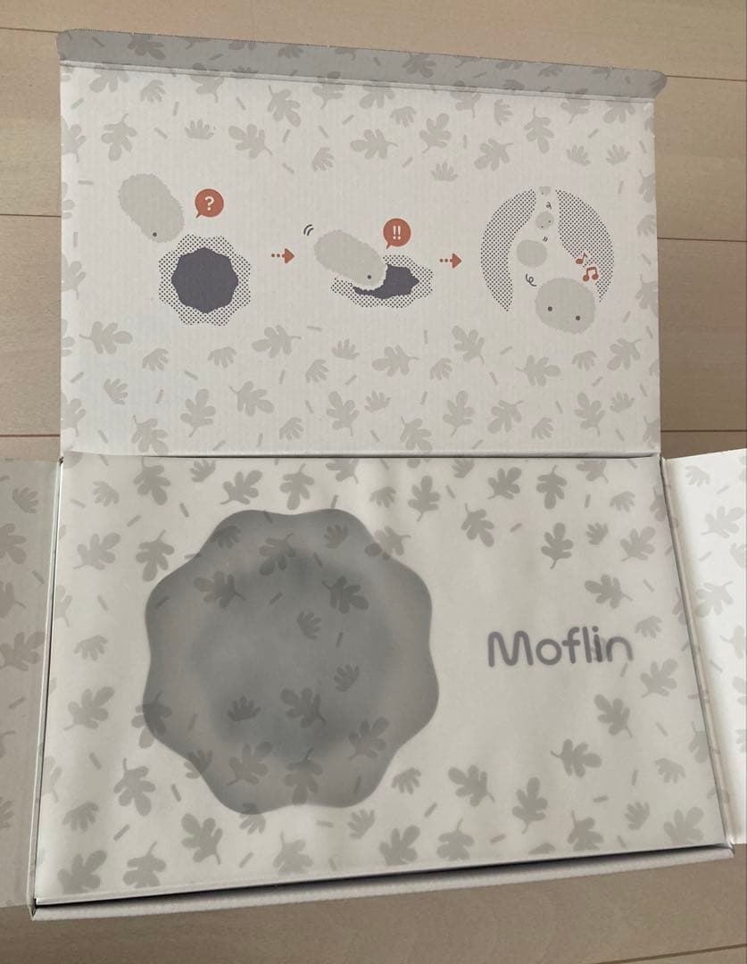 Moflin ぬいぐるみ本体 充電器付き シルバー