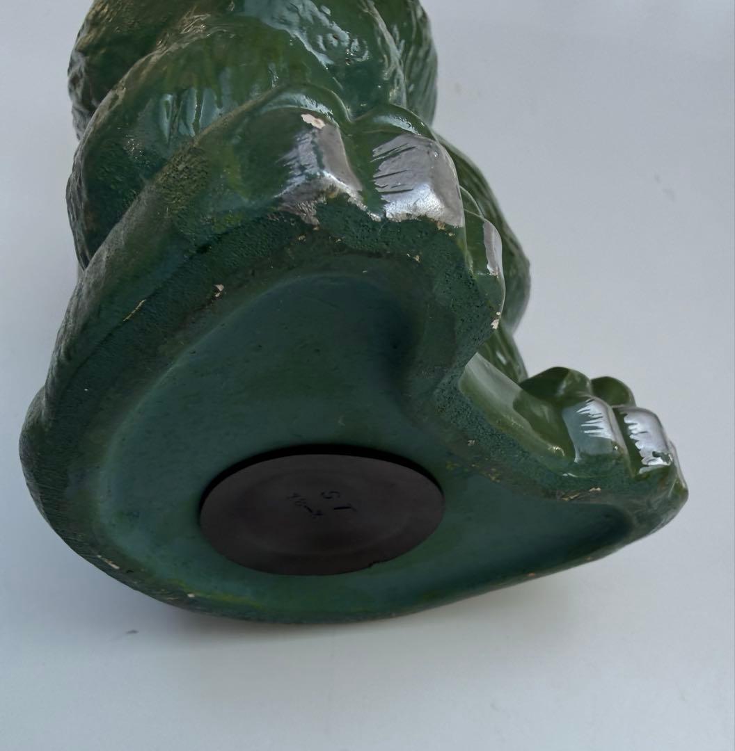 美品 90s ゴジラ マイク 貯金箱 陶器 フィギュア