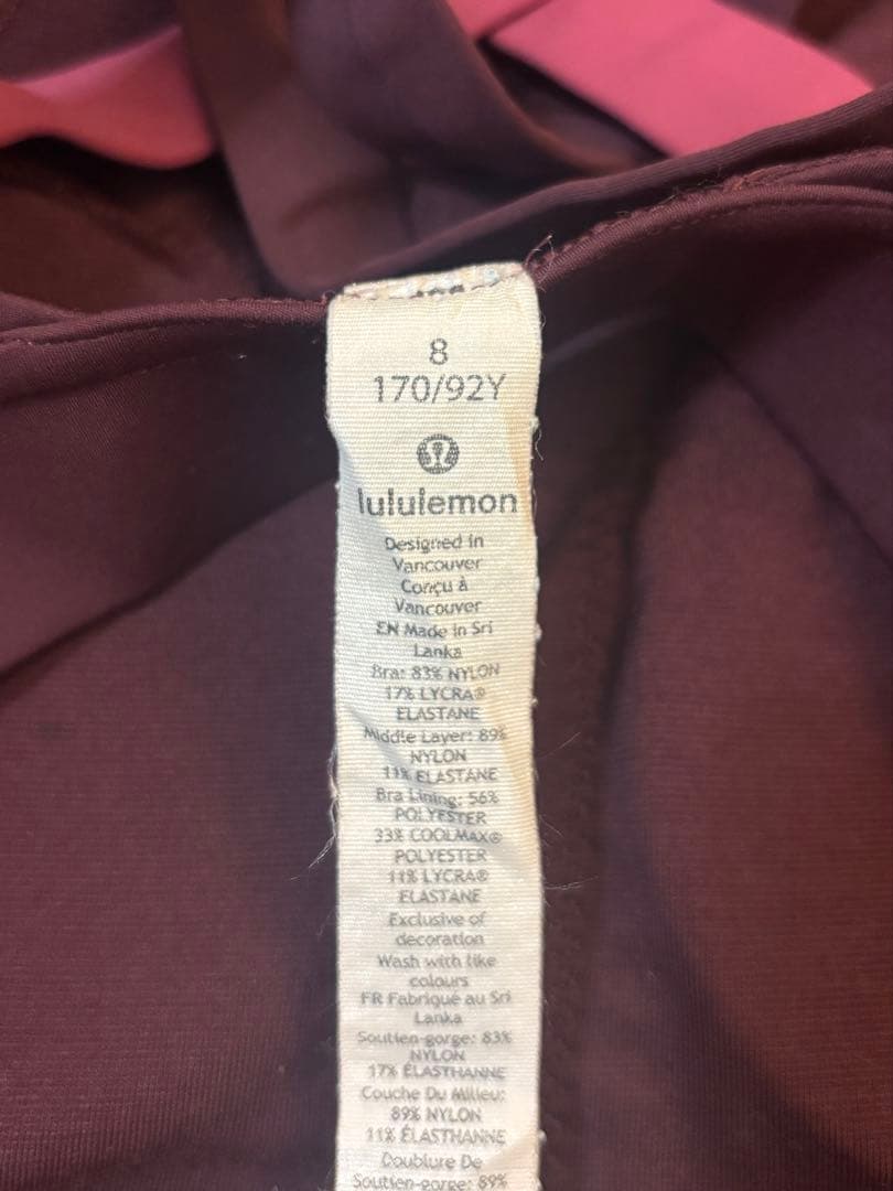 【lululemon】美品！スポブラ　タンクトップ　ヨガ　ウェア