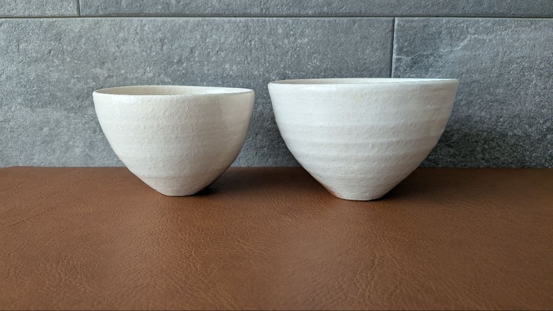 島るり子 粉引 飯碗 カフェオレボウル 茶碗 作家物 美品