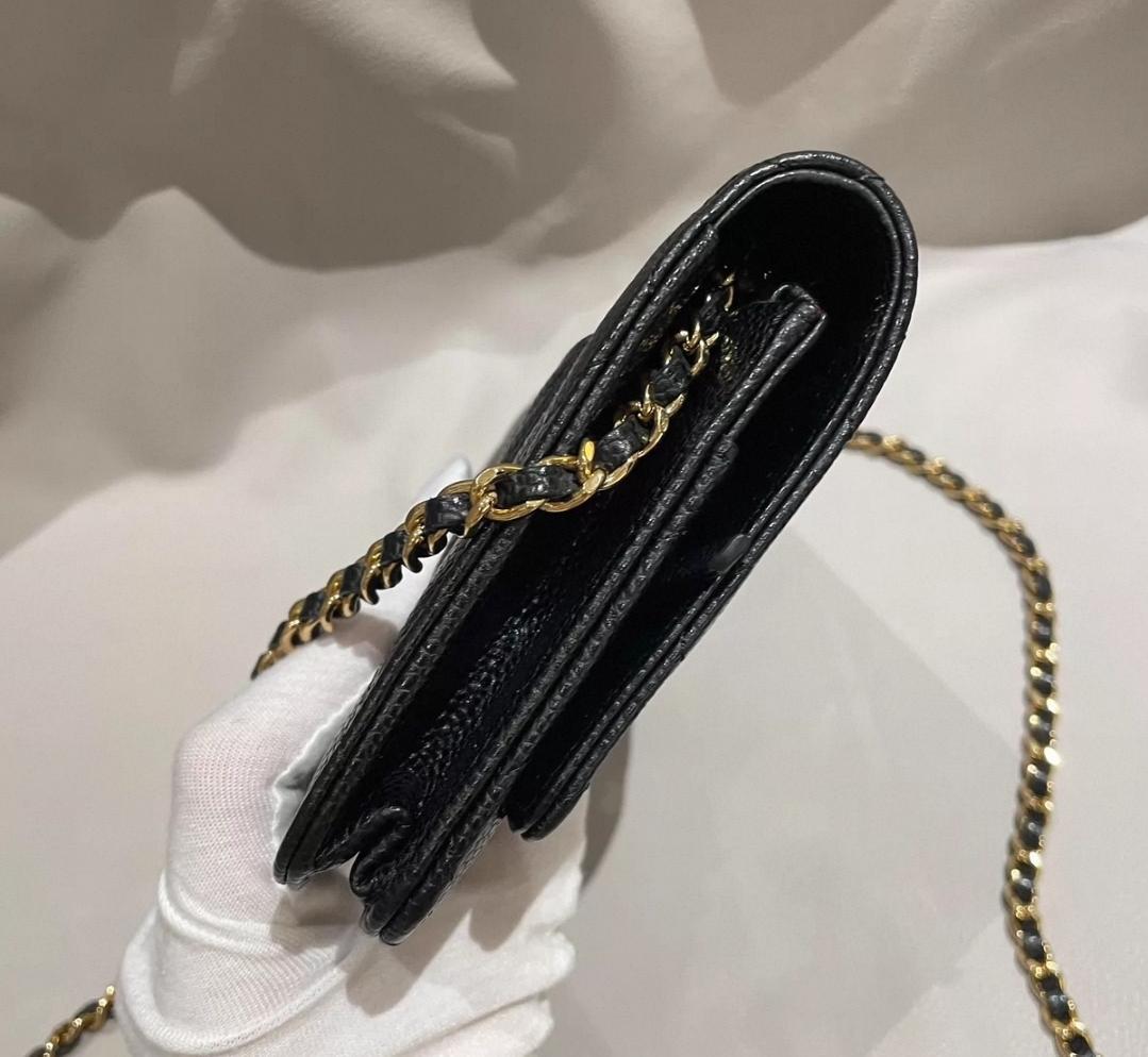 CHANEL デニム スパンコール チェーンショルダーバッグ ブルー