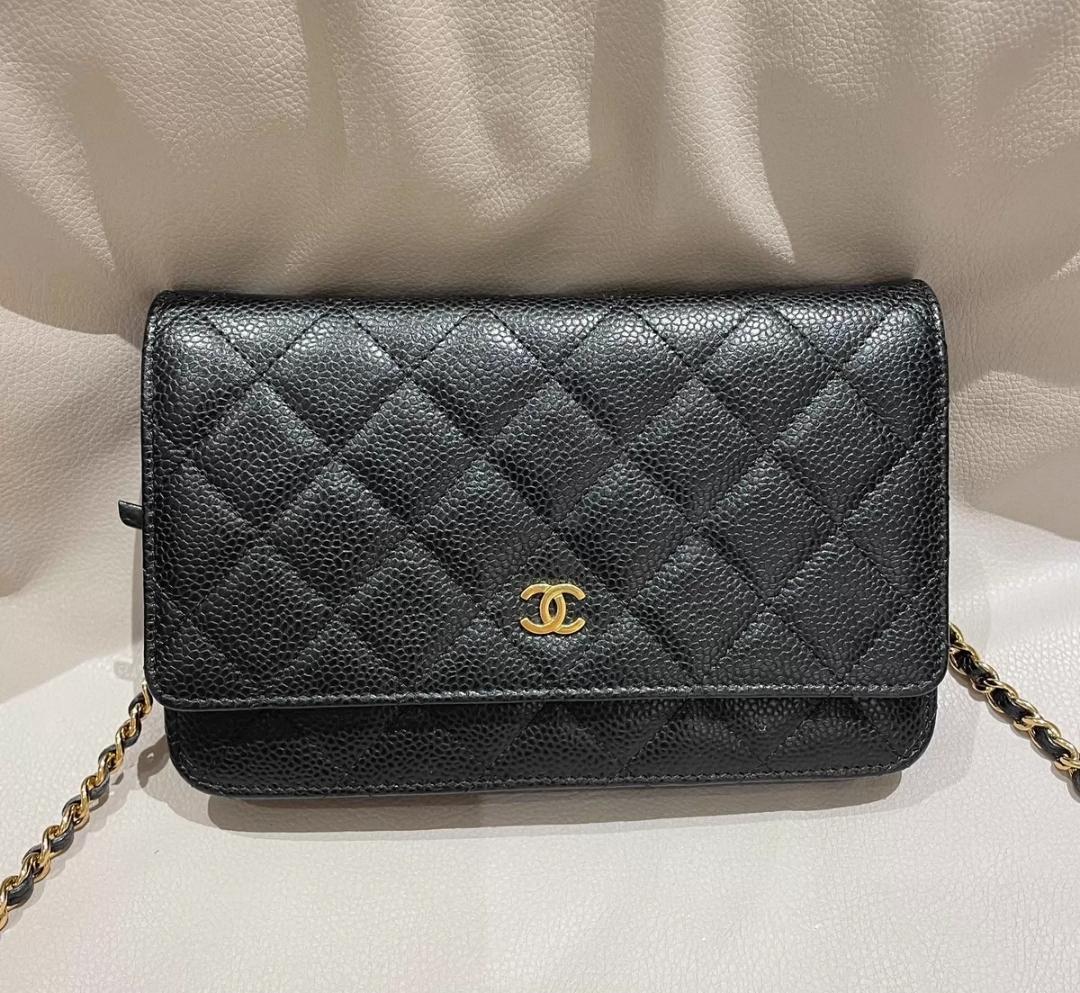 CHANEL デニム スパンコール チェーンショルダーバッグ ブルー
