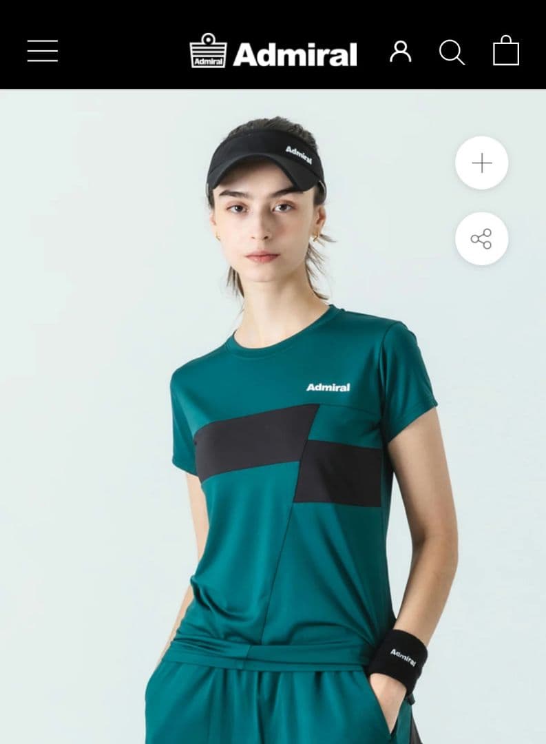 Admiral　バイカラースライドブロックTEE