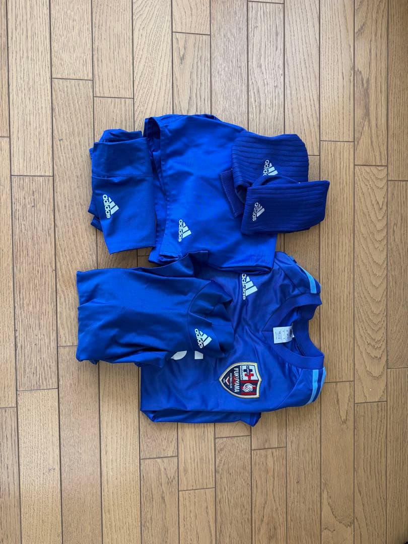 adidas サッカーウェアセット 青