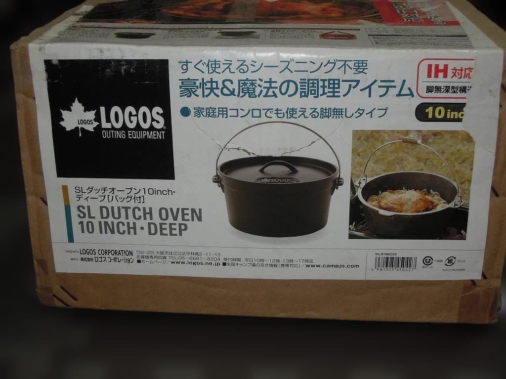 新品未使用　ロゴス　SLダッチオーブン10inch・ディープ（バッグ付き）