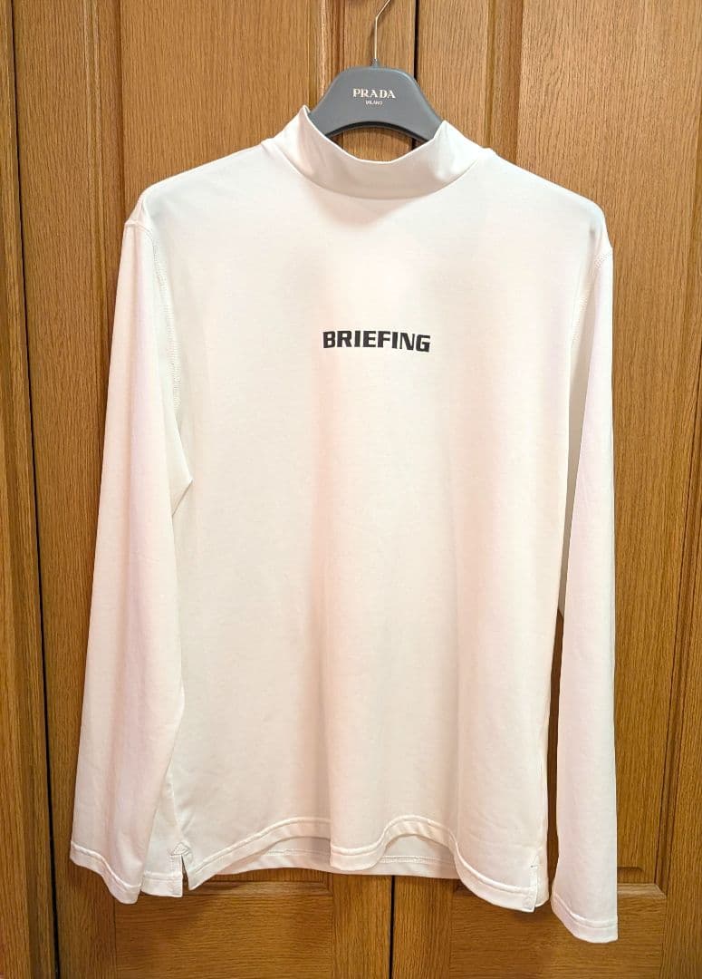 ✨美品✨BRIEFING ハイネック 長袖 シャツ 白 ブリーフィング モック