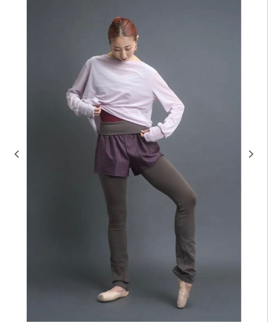 お得 新品 unoa ウノア ショートパンツ M グレープ バレエ サウナパンツ