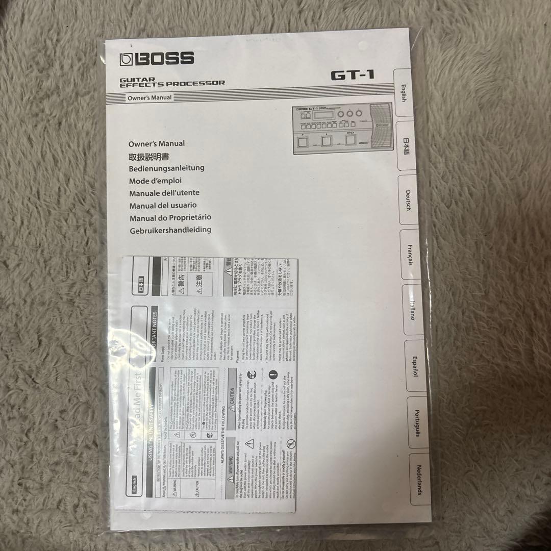 BOSS GT-1 ギター用マルチエフェクター　純正ACアダプターつき