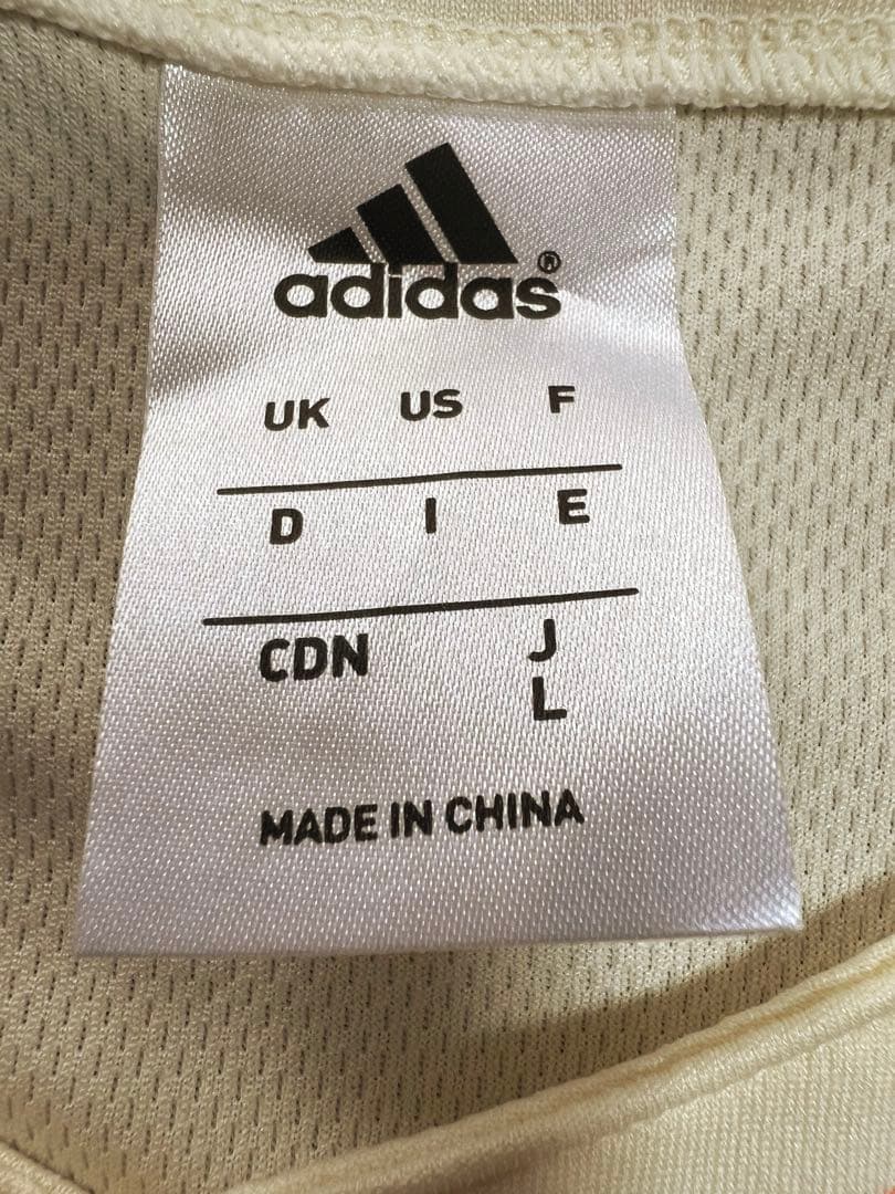 adidas 読売ジャイアンツ ベースボールシャツ クリーム L ユニフォーム