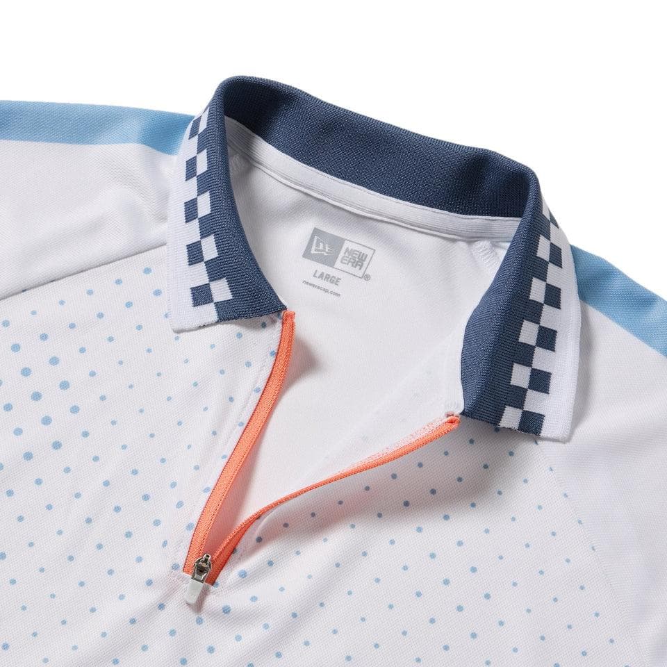 NEWERA GOLF 長袖 ハーフジップ ポロシャツ ホワイト Lサイズ