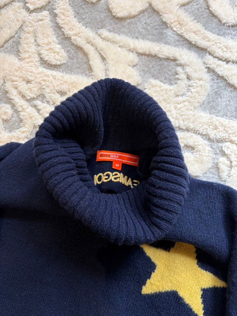 BEAMS GOLF タートルネックニットセーター　サイズM