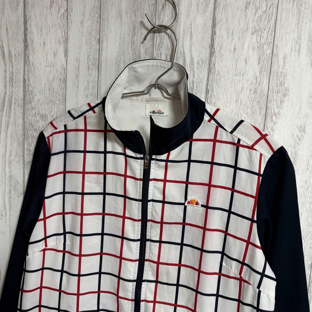 【美品】エレッセ セットアップ ジャージ 上下 チェック柄 レディース M 紺