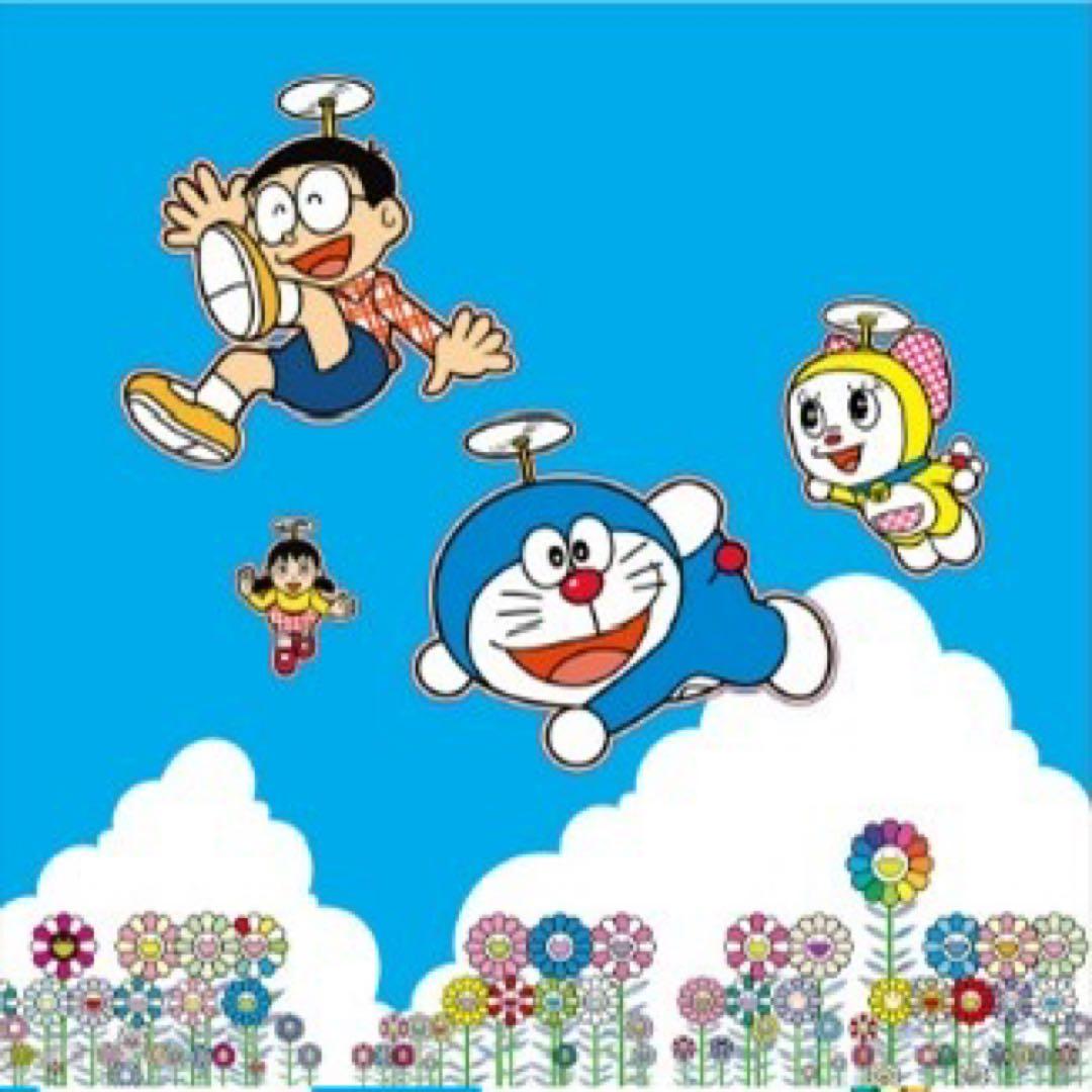 村上隆 × ドラえもん『青空の下、楽しいね』ポスター ED300