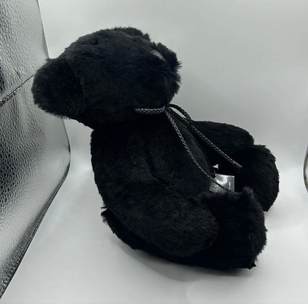 希少✨GUCCI テディベア ぬいぐるみ ブラック ラビットファー 箱付き 黒
