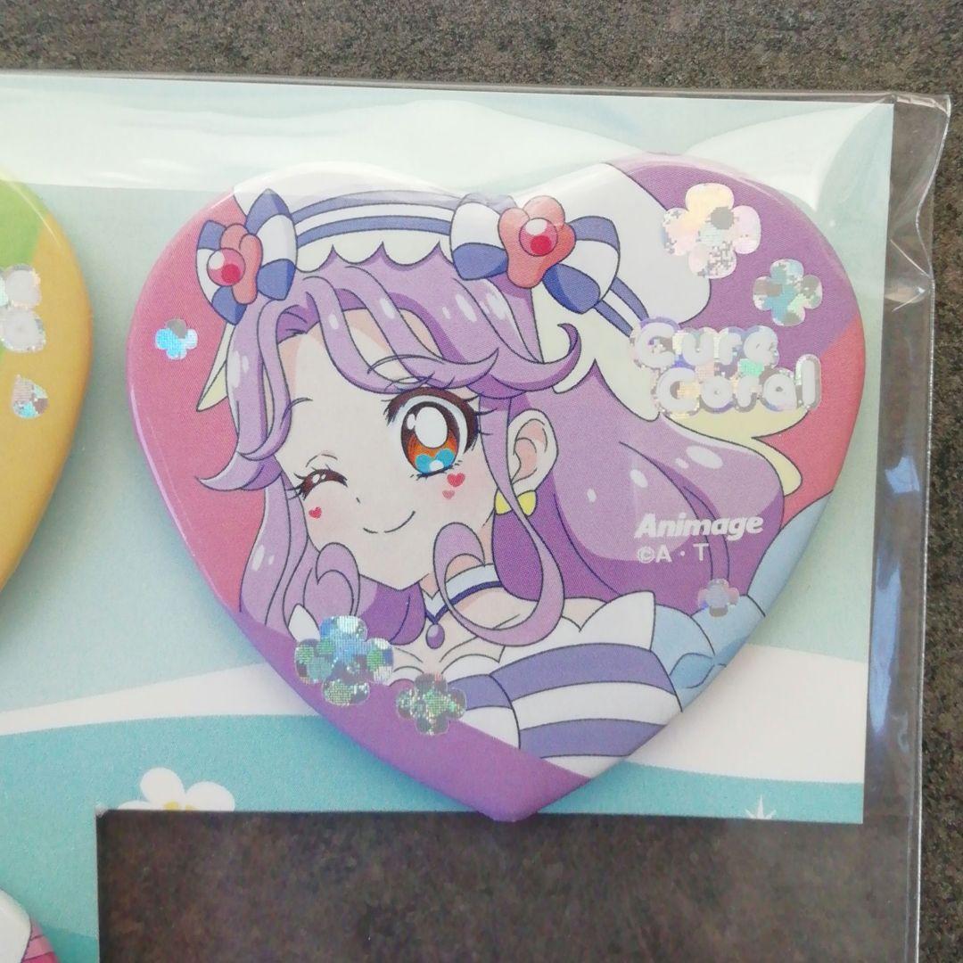 トロピカルージュプリキュア　アニメージュ　ホログラム缶バッジ