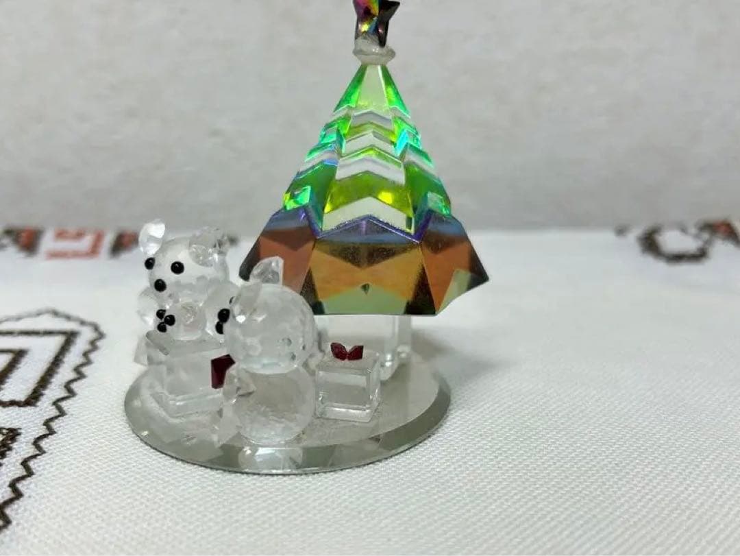 SWAROVSKI　スワロフスキー　クリスマス　ベア　置物　親子　くま