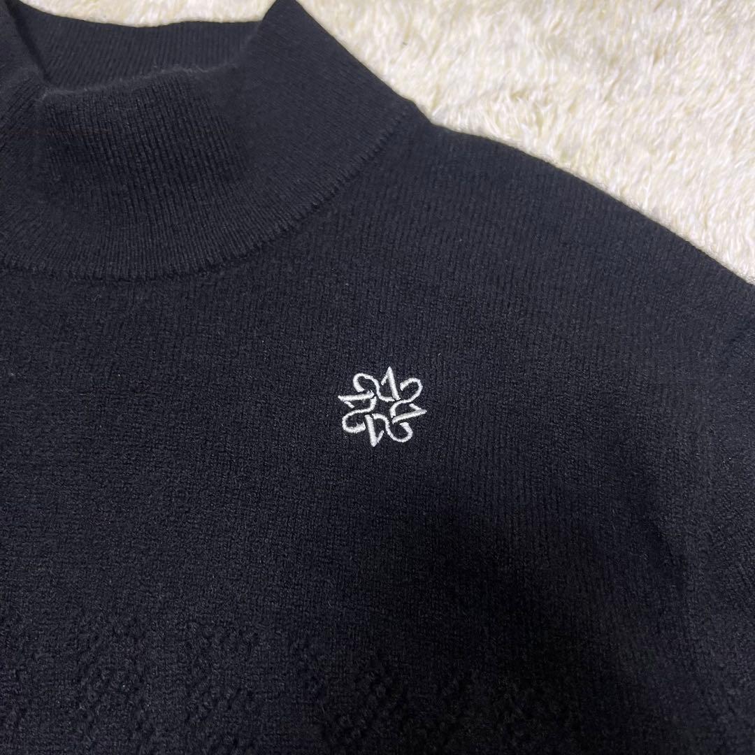 【カシミヤ100%】St ANDREWS モックネック ニット ゴルフ L 黒
