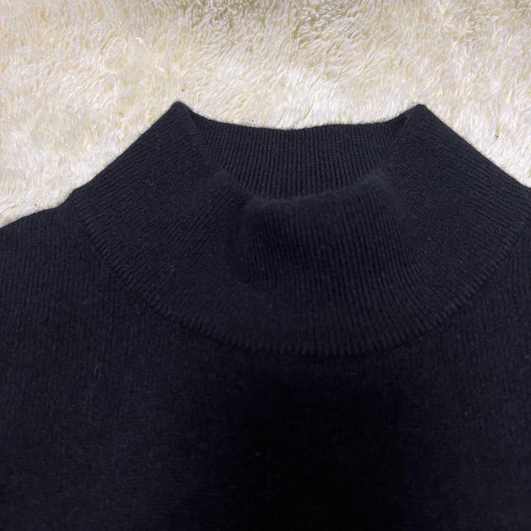 【カシミヤ100%】St ANDREWS モックネック ニット ゴルフ L 黒