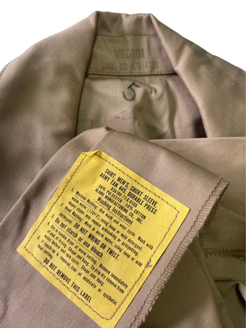 米陸軍ベトナム戦争トロピカルユニフォームチノシャツ Mサイズ未使用品