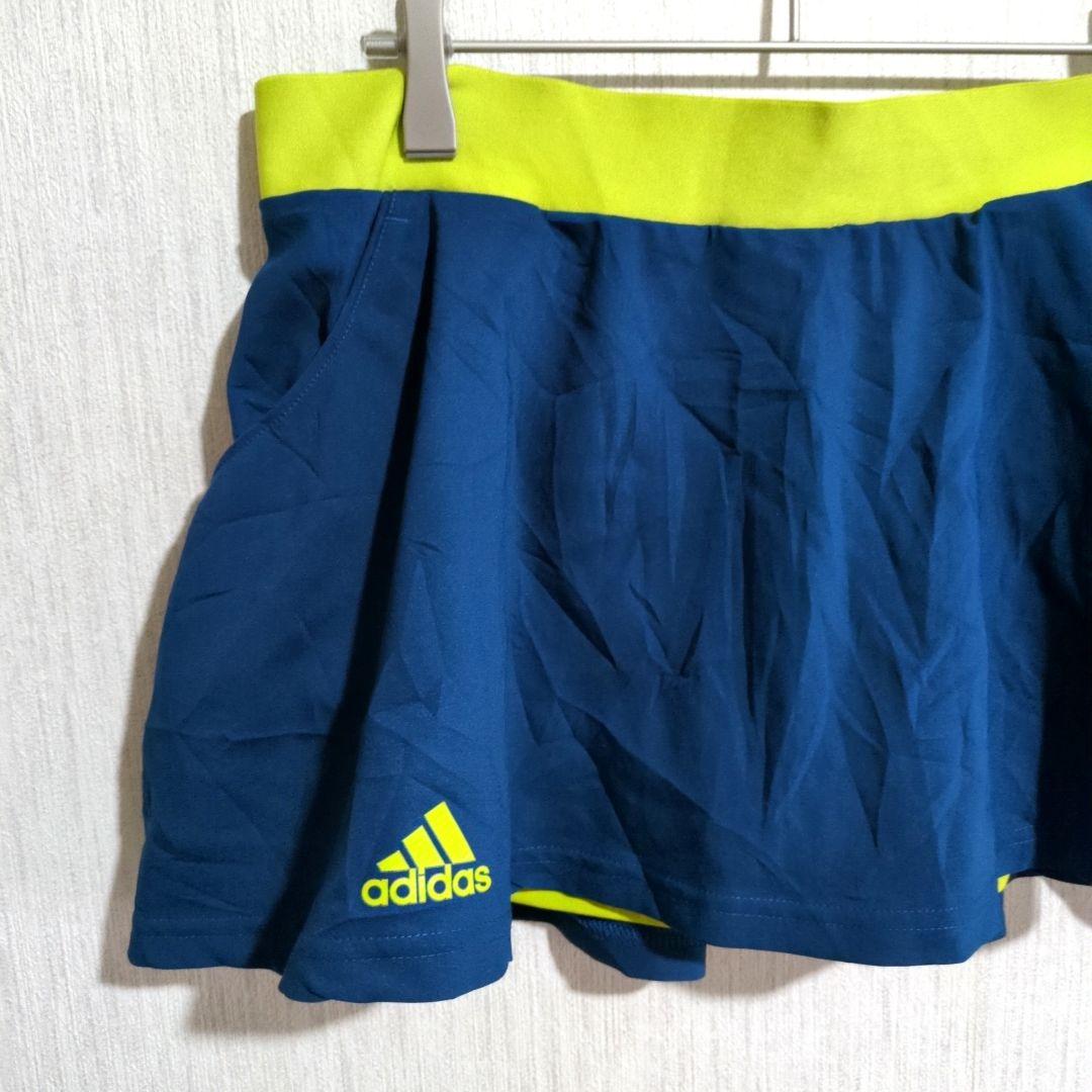 海外古着✨adidas アディダスネイビーライム スカート【 M】スポーツウェア