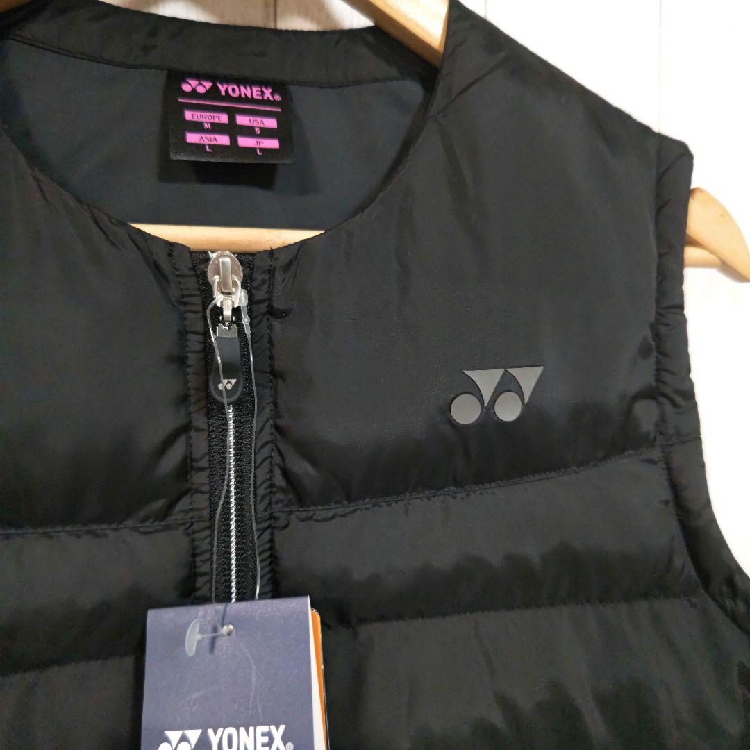 YONEX ヨネックス◆ウィメンズ中綿ベスト/L◆ブラック/タグ付♡防寒 制電