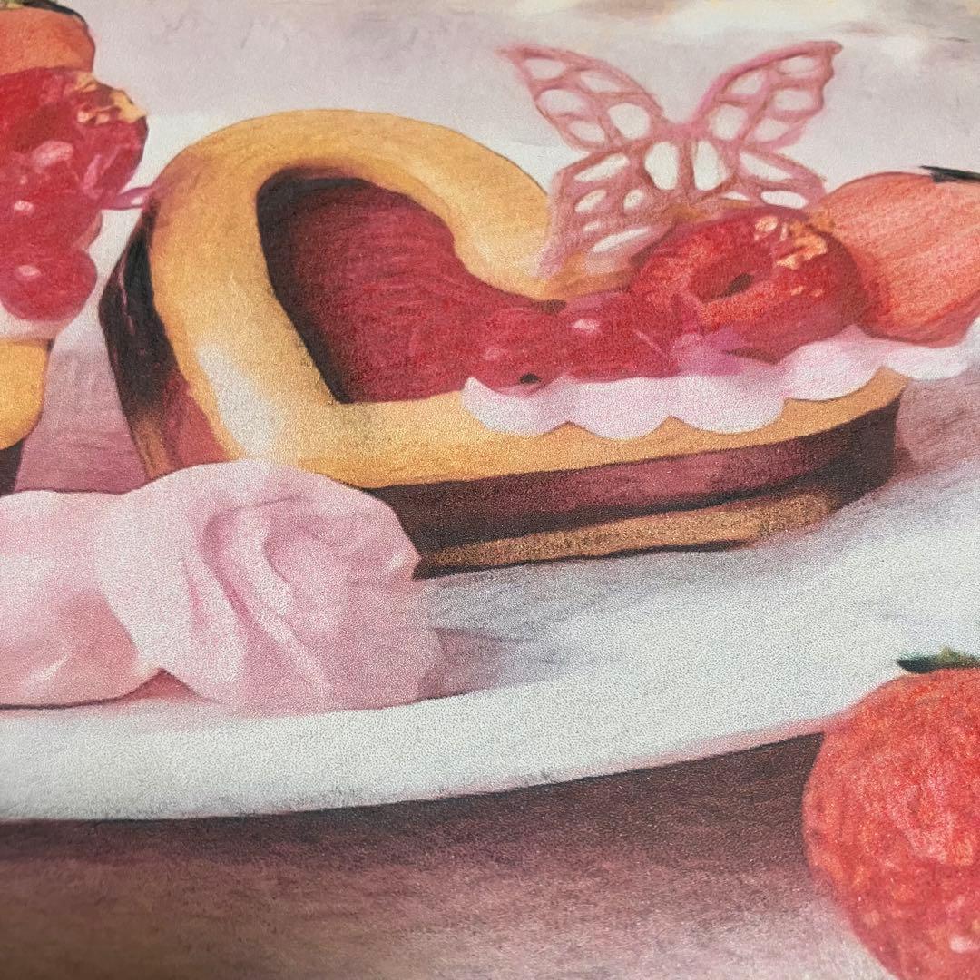 スイーツアート8 パステル画　額縁寸法32.7㎝×24.0㎝×1.5㎝
