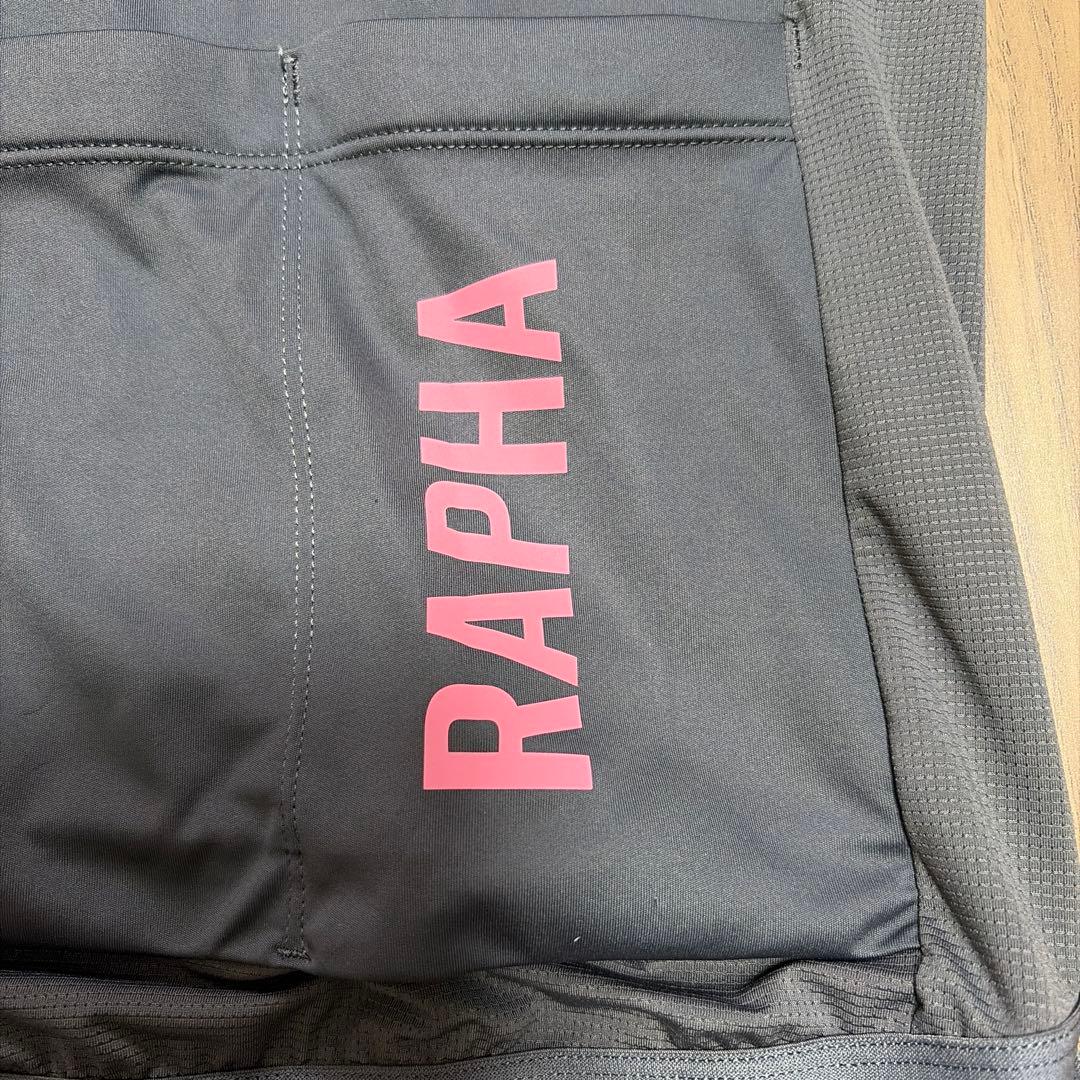 ラファ rapha プロチームトレーニングジャージ　メンズMグレイ×ピンク