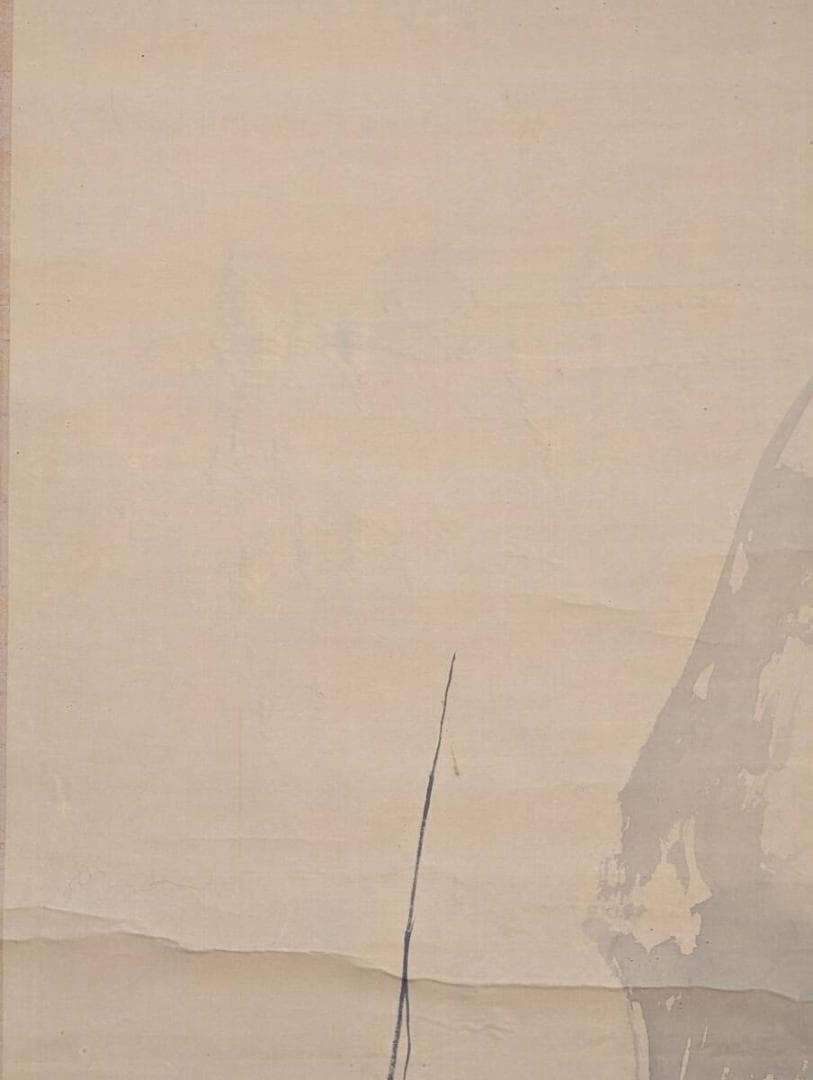 【真作】掛軸　真野暁亭　釣翁図　巧緻な筆線が冴える人物画　河鍋暁斎門　　V53