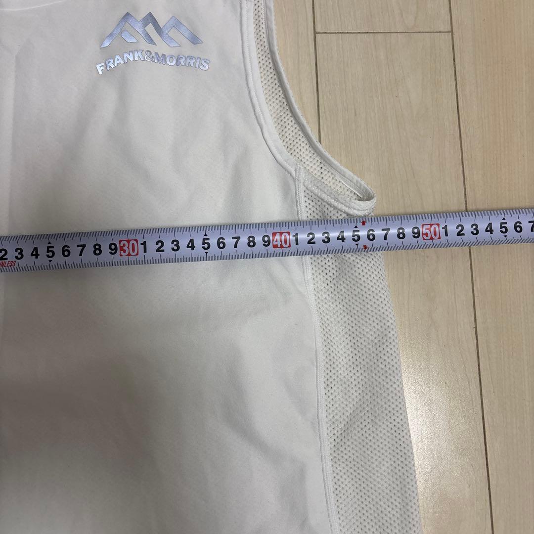 【美品】フランクアンドモリス　Mサイズ　メッシュスリーブレス　ホワイト　白