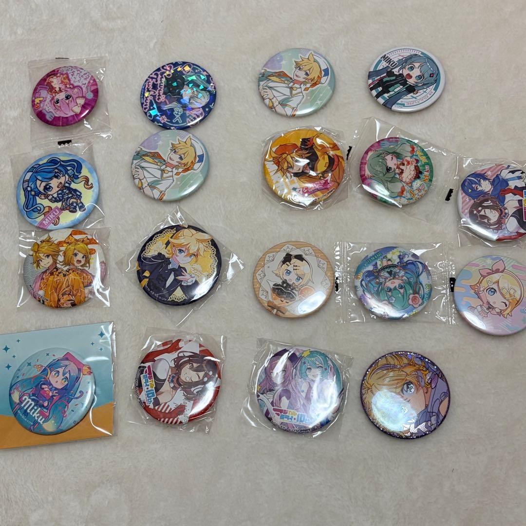 初音ミク　鏡音レン　鏡音リン　巡音ルカ　ピアプロ　缶バッジ