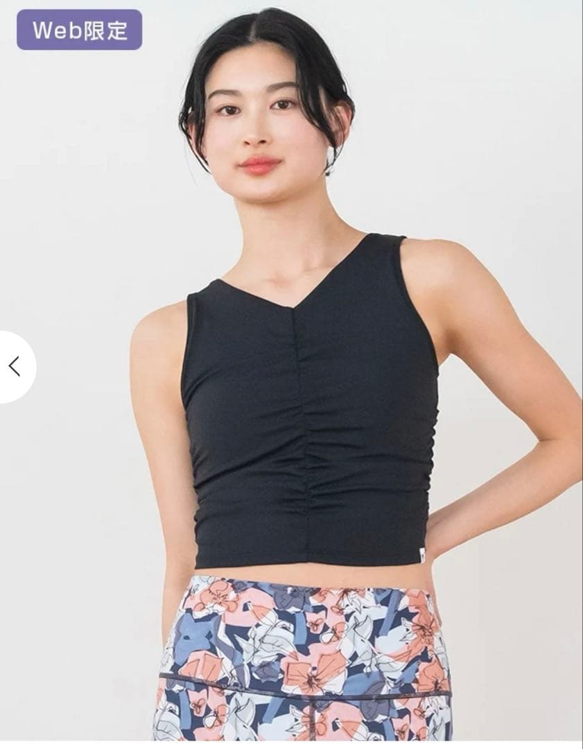 美品【SUKALA】アメリカンスリーブギャザータンクトップ　Sサイズ