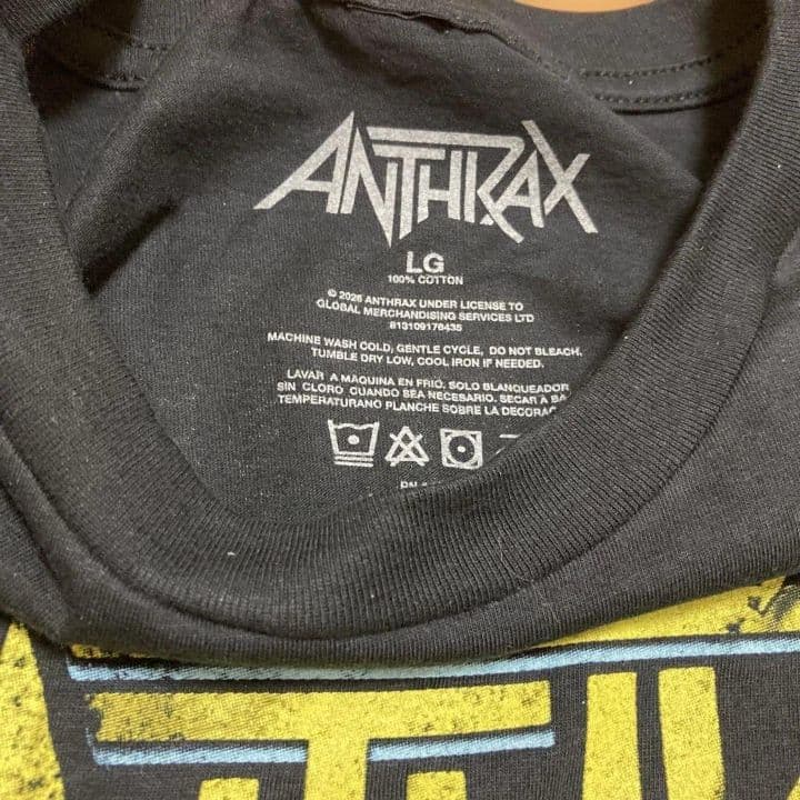 ANTHRAX★アンスラックス★2026年日本公演限定ＴシャツＡ★Lサイズ完売品