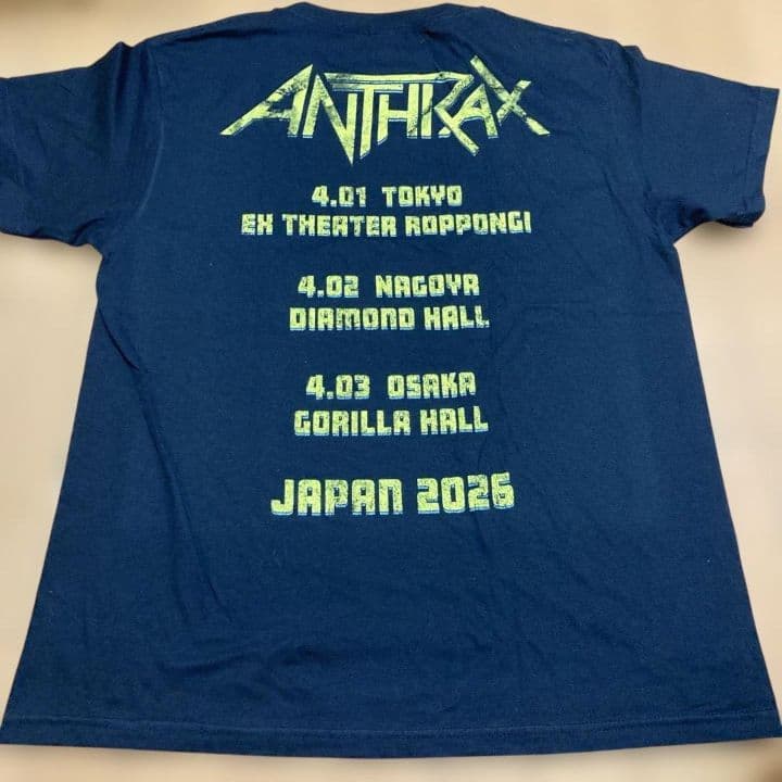 ANTHRAX★アンスラックス★2026年日本公演限定ＴシャツＡ★Lサイズ完売品