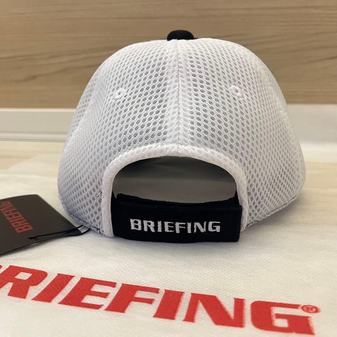 新品★BRIEFING PILE INITIAL EMB CAP 黒×白 フリー