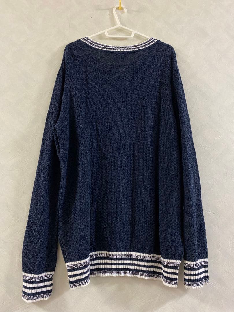 美品 Munsingwear 和紙混オーバーサイズチルデンセーター LL ニット