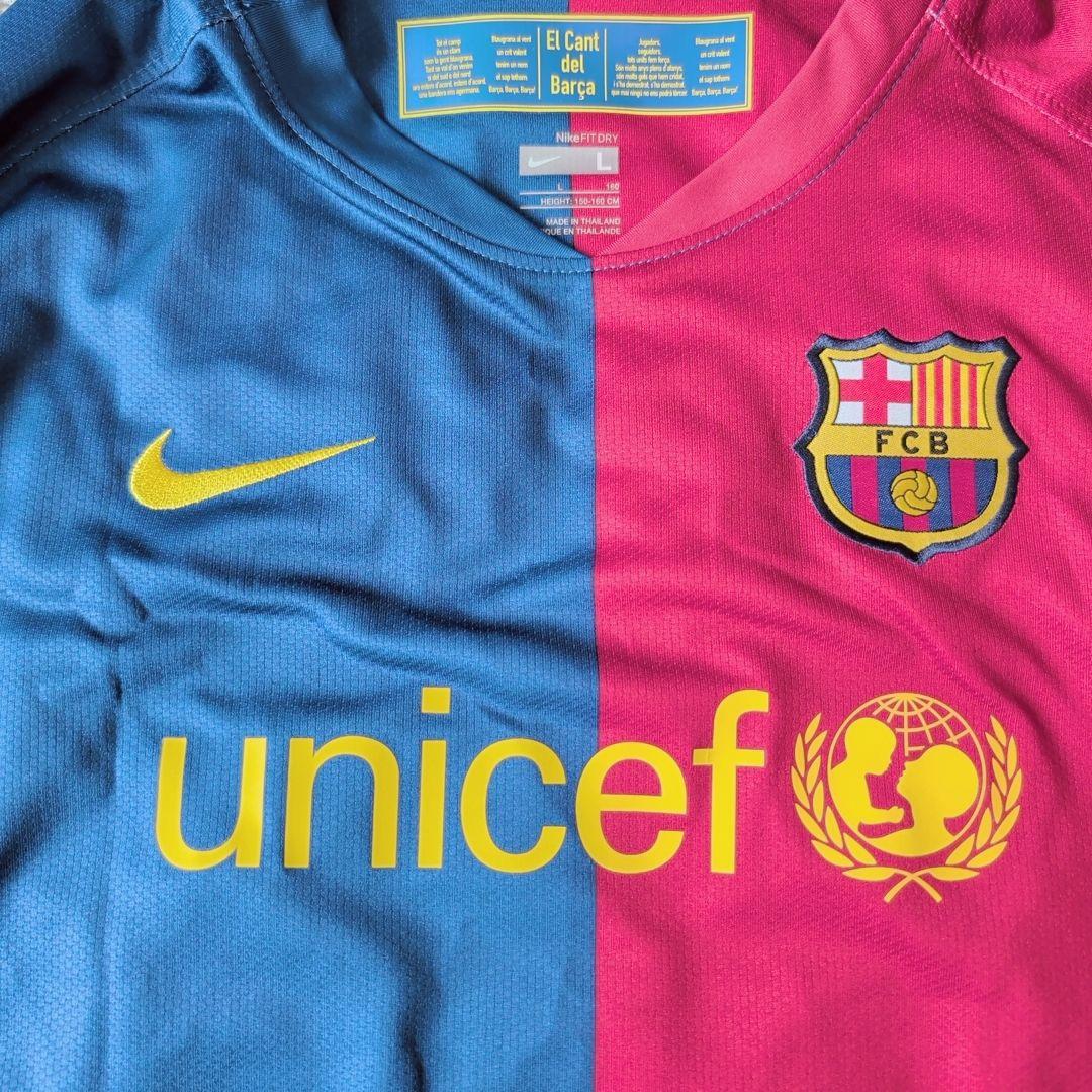 NIKE FCバルセロナ 08/09 ゲームシャツ メッシ キッズL