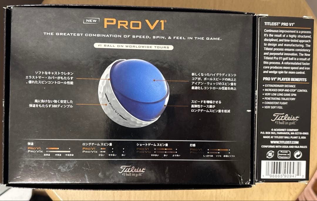 新品 【正規品】 2025 タイトリストPRO V1 1ダース➕3 15個