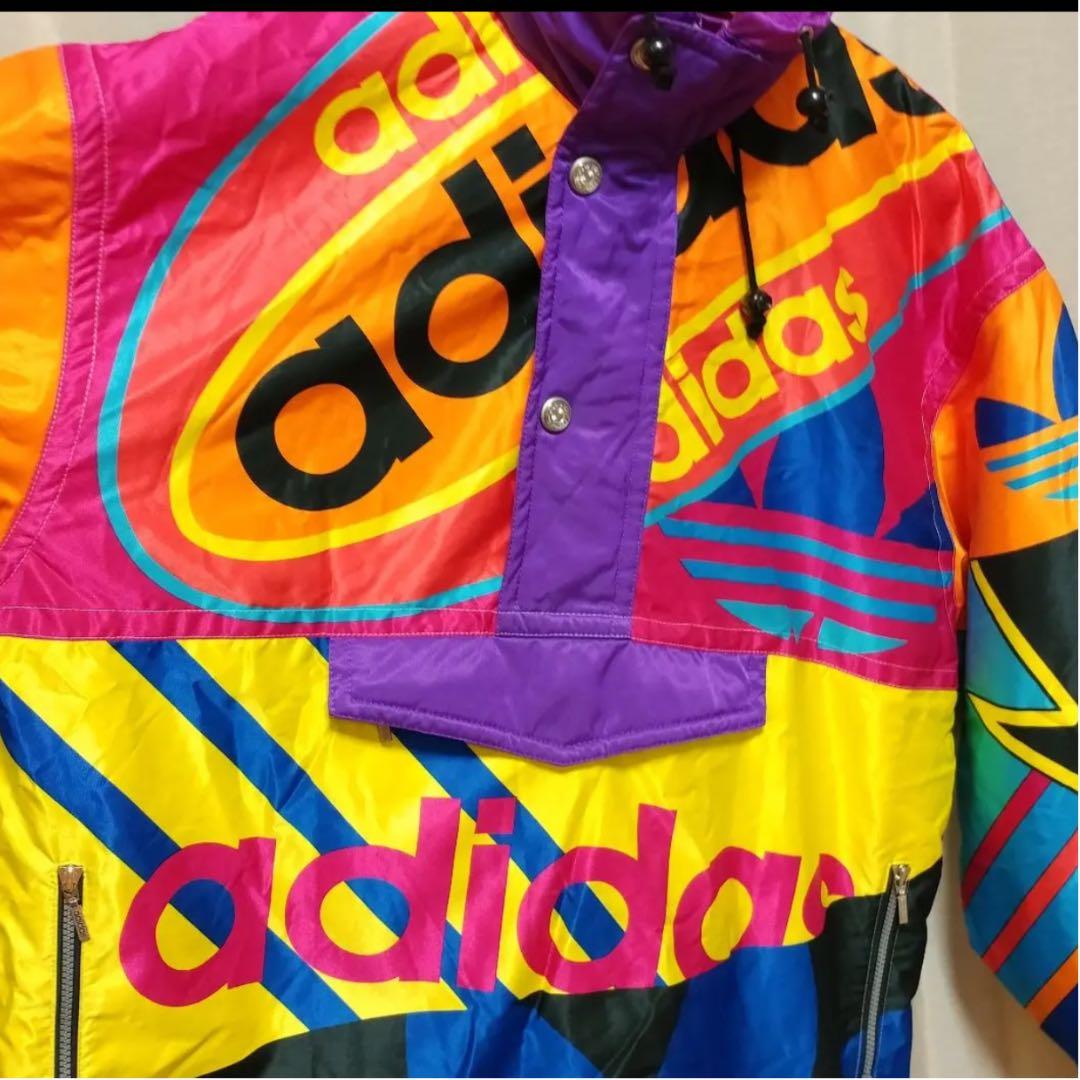 超激レア adidas ナイロンジャケット クレイジーパターン ビッグシルエット